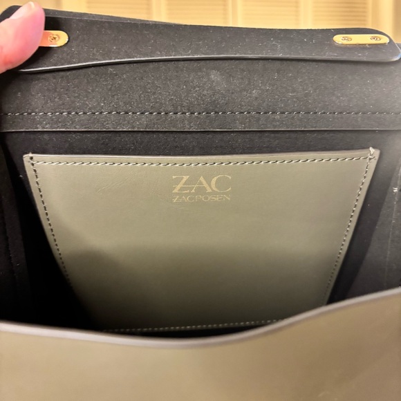 Zac Posen Eartha Top Handle Leather Crossbody Moss Green - Picture 13 of 15